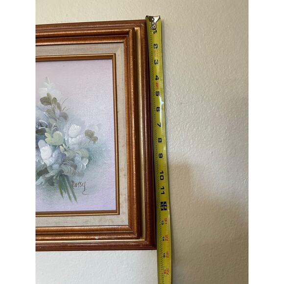 Rossy Vintage Original Floral Oil Painting - Picture 4 of 12